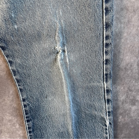 🔺SOLD🔺Vintage Levis 517 Mens Size 32 x 32 Bootcut Denim Jeans Pants Blue Worn - Picture 4 of 12